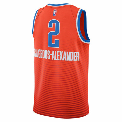 Shai Gilgeous-Alexander Oklahoma City Thunder Jordan Brand Unisex Swingman Jersey - Statement Edition - Orange for sale