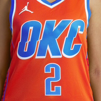 Shai Gilgeous-Alexander Oklahoma City Thunder Jordan Brand Unisex Swingman Jersey - Statement Edition - Orange for sale