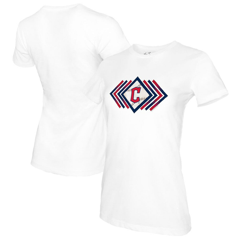 Cleveland Guardians Tiny Turnip Women's Prism Arrows T-Shirt - White