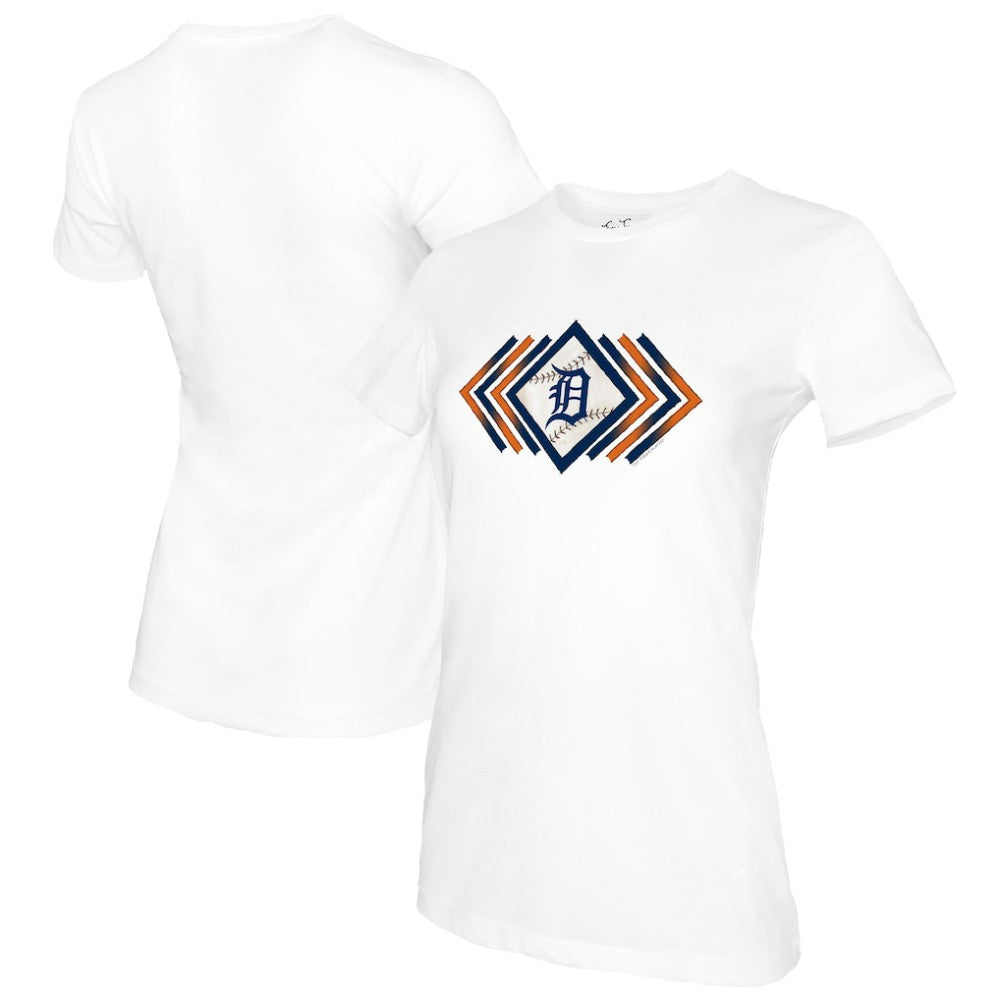 Detroit Tigers Tiny Turnip Women's Prism Arrows T-Shirt - White