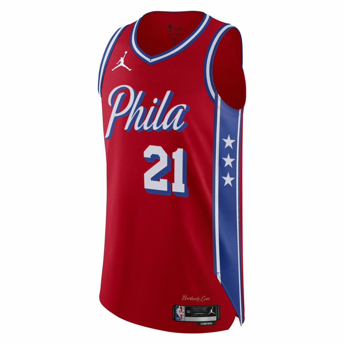 Joel Embiid Philadelphia 76ers Jordan Brand Authentic Player Jersey - Statement Edition - Red outlet