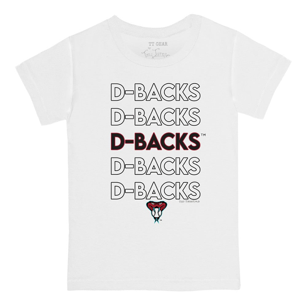Arizona Diamondbacks Tiny Turnip Youth Stacked T-Shirt - White