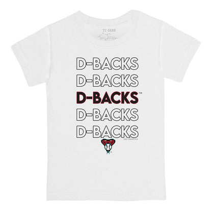Arizona Diamondbacks Tiny Turnip Youth Stacked T-Shirt - White