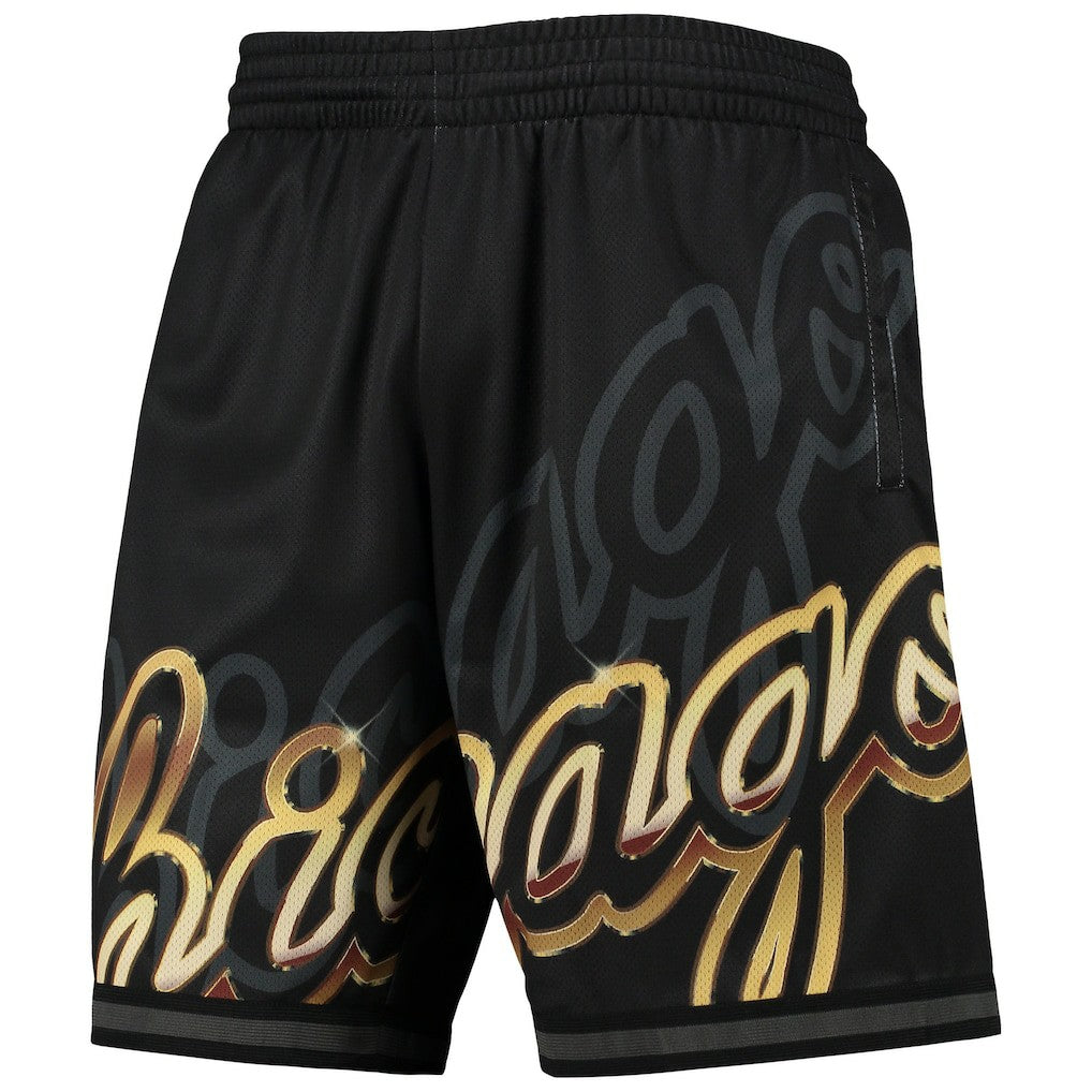 Chicago Bulls Big Face 4.0 Fashion Shorts - Black | Mitchell & Ness cheap