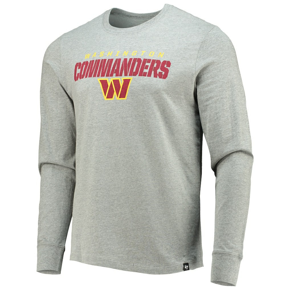 Washington Commanders '47 Traction Super Rival Long Sleeve T-Shirt - Heathered Gray cheap