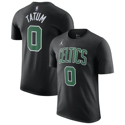Jayson Tatum Boston Celtics Jordan Brand 2022/23 Statement Edition Name & Number T-Shirt - Black for sale