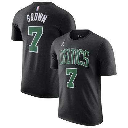 Jaylen Brown Boston Celtics Jordan Brand 2022/23 Statement Edition Name & Number T-Shirt - Black for sale