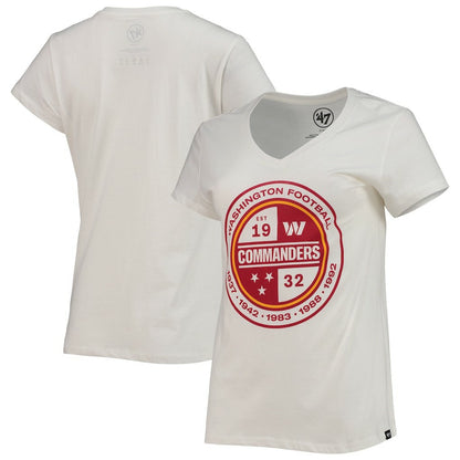 Washington Commanders '47 Women's Imprint Ultra Rival V-Neck T-Shirt - White online