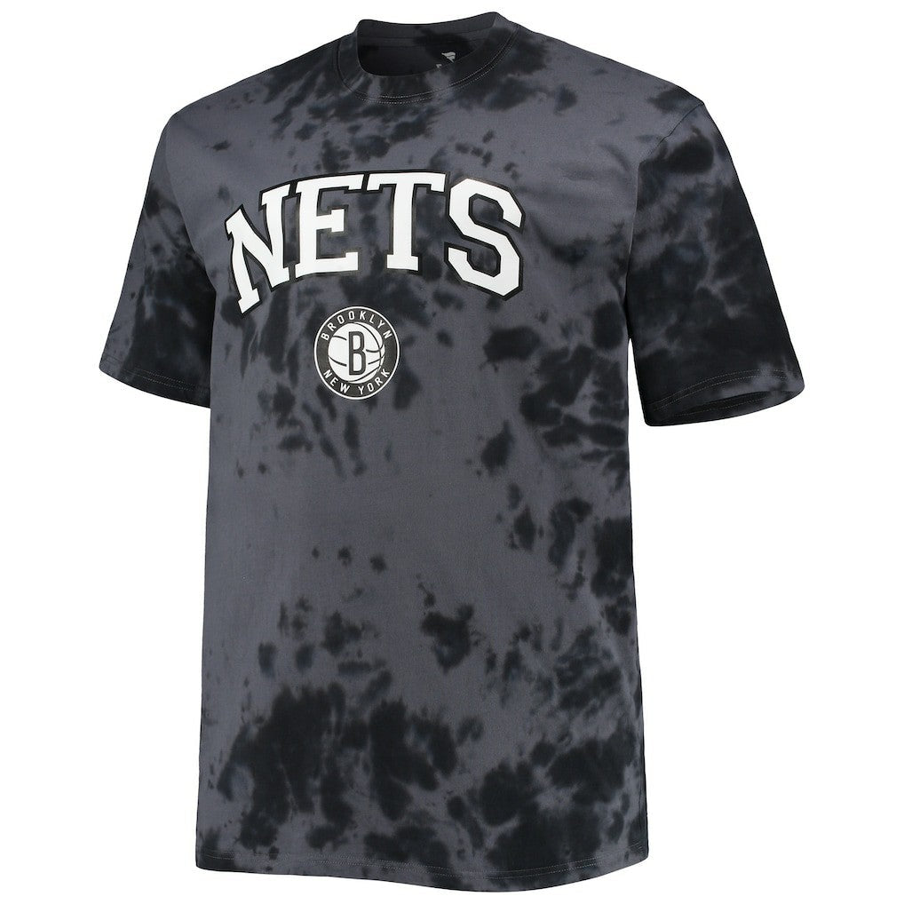Brooklyn Nets Big & Tall Marble Dye Tonal Performance T-Shirt - Black outlet