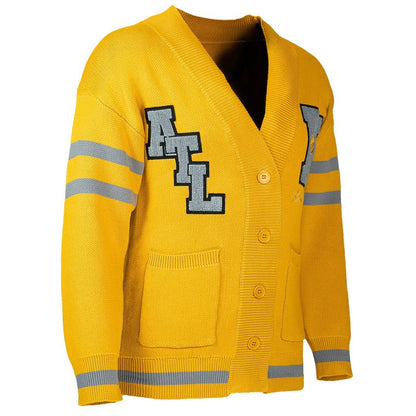 Atlanta Hawks NBA x Keiser Clark No Caller ID Button-Up Cardigan - Yellow/Gray online