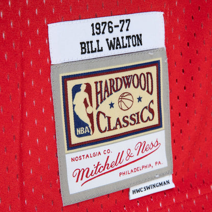 Bill Walton Portland Trail Blazers 1976/77 Hardwood Classics Fadeaway Swingman Player Jersey - Red/Black | Mitchell & Ness on sale