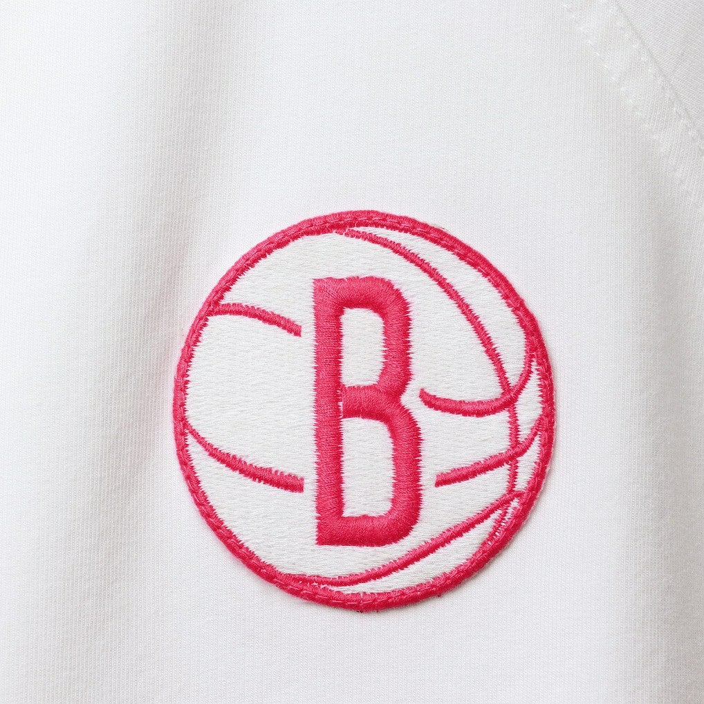 Brooklyn Nets Lusso Women's Melody Cuffed Tri-Blend Shorts - White/Pink sale