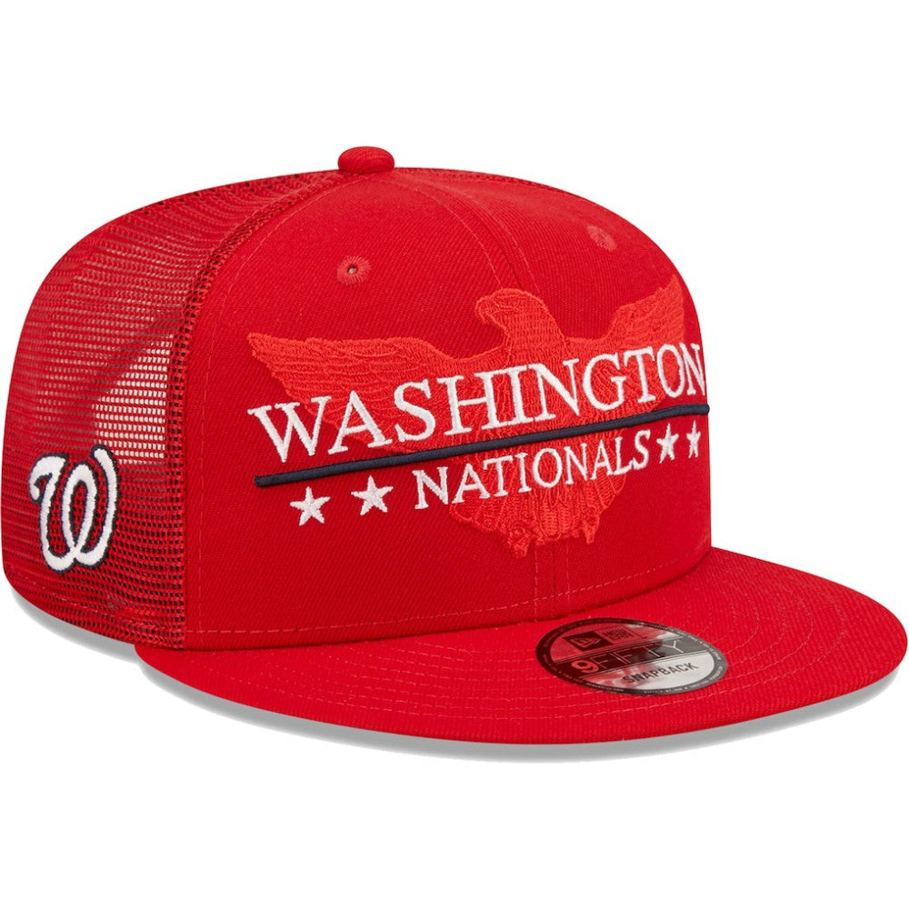 Washington Nationals Patriot Trucker 9FIFTY Snapback Hat - Red | New Era