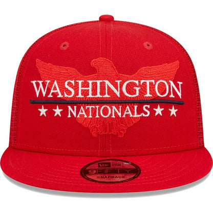 Washington Nationals Patriot Trucker 9FIFTY Snapback Hat - Red | New Era