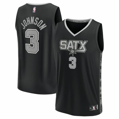 Keldon Johnson San Antonio Spurs Fast Break Replica Player Jersey - Statement Edition - Black | Fanatics cheap