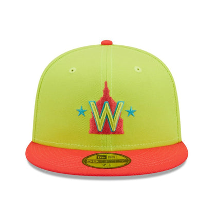 Washington Nationals 2008 Inaugural Season Cyber Highlighter 59FIFTY Fitted Hat - Green/Red | New Era