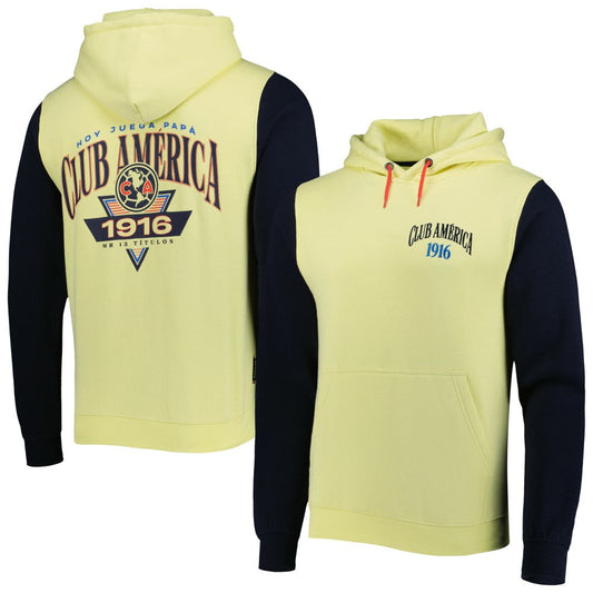 Club America Retro Raglan Pullover Hoodie - Yellow online