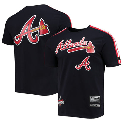 Atlanta Braves Pro Standard Taping T-Shirt - Navy/Red
