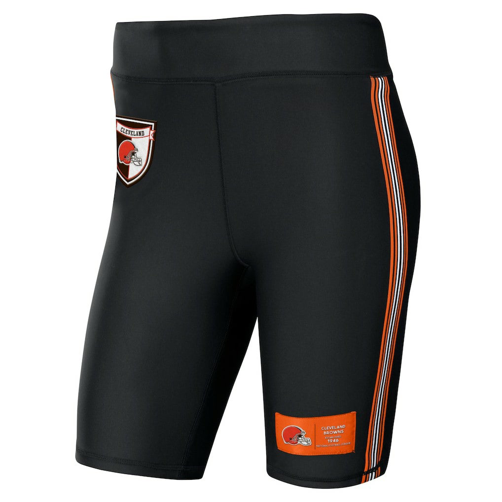 Cleveland Browns WEAR by Erin Andrews Women's Biker Shorts - Black sale