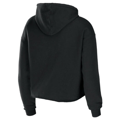 Tampa Bay Buccaneers WEAR by Erin Andrews Women's Cropped Sponge Fleece Pullover Hoodie - Black on sale