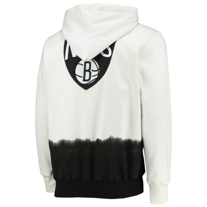 Brooklyn Nets FISLL Double Dribble Dip-Dye Pullover Hoodie - Oatmeal online