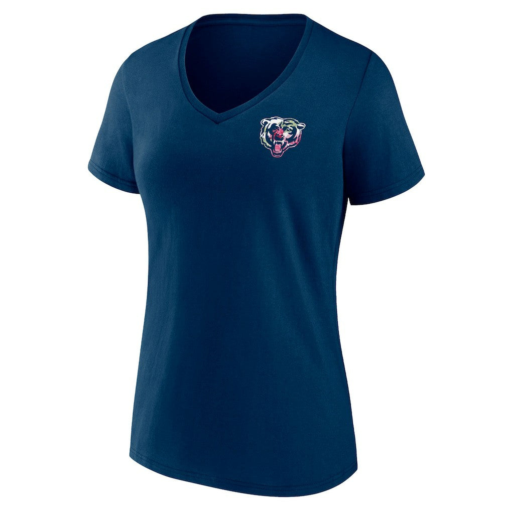 Chicago Bears Women's Plus Size Mother's Day #1 Mom V-Neck T-Shirt - Navy online