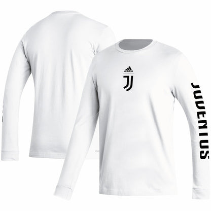 Juventus Team Crest Long Sleeve T-Shirt - White | Adidas sale