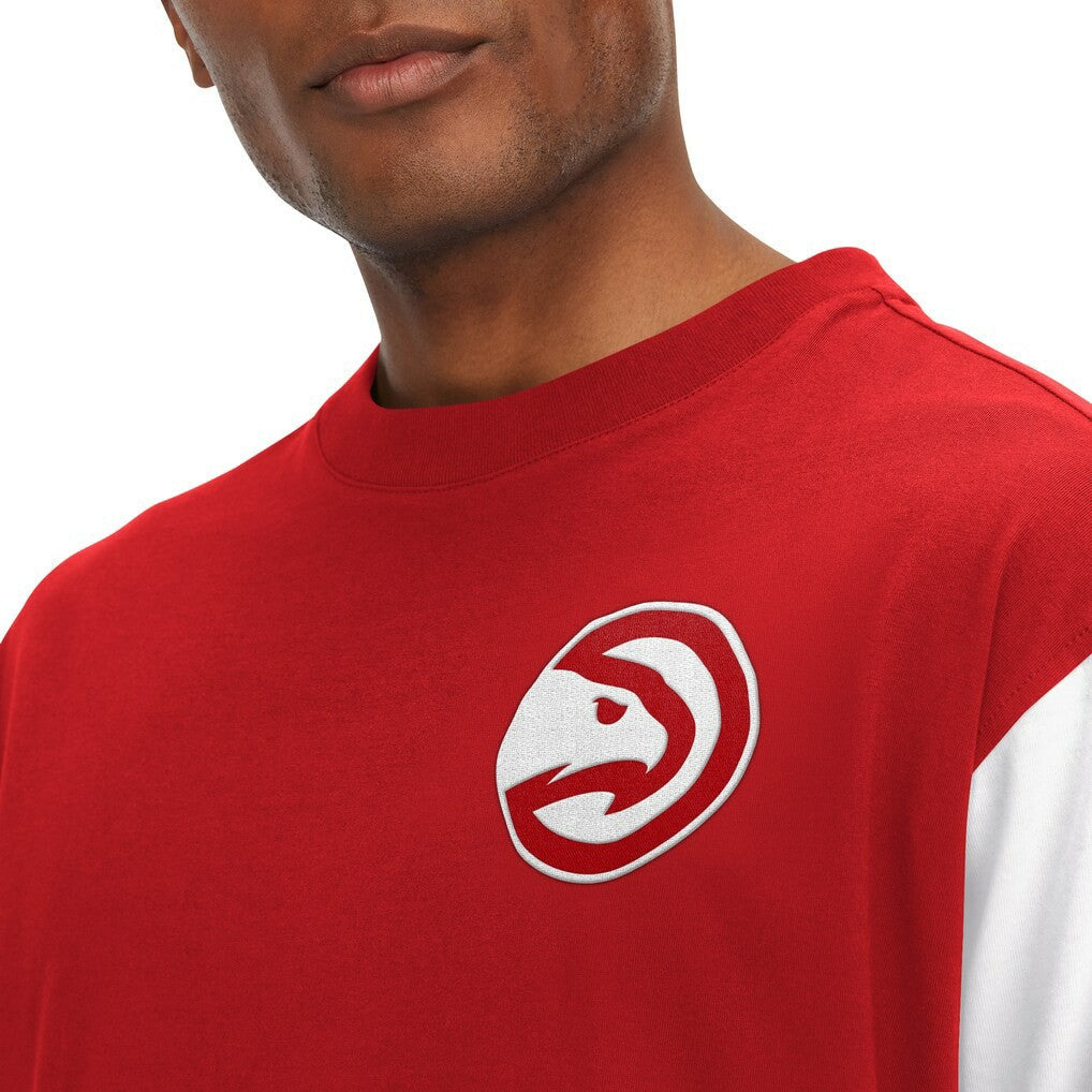 Atlanta Hawks Tommy Jeans Richie Color Block Long Sleeve T-Shirt - Red shop