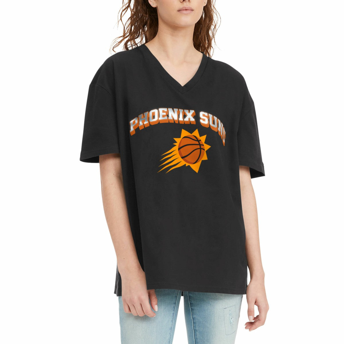 Phoenix Suns Tommy Jeans Women's Ashley V-Neck T-Shirt - Black online