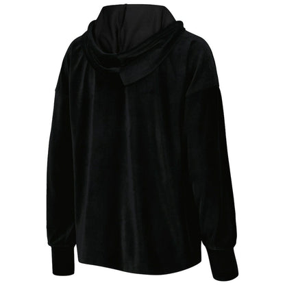 Brooklyn Nets Touch Women's End Line Velour Pullover Hoodie - Black for sale