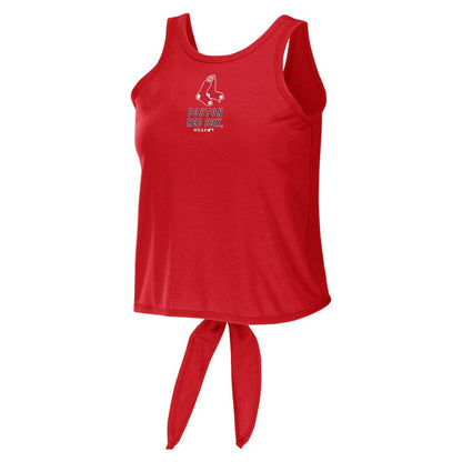 Boston Red Sox WEAR by Erin Andrews Women's Open Back Twist Tie Tank Top - Red