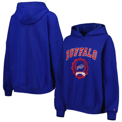 Buffalo Bills Tommy Hilfiger Women's Becca Drop Shoulder Pullover Hoodie - Royal cheap