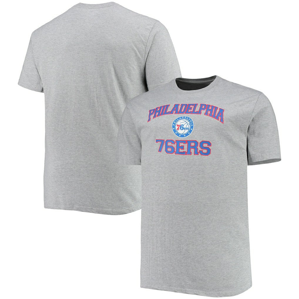 Philadelphia 76ers Big & Tall Heart & Soul T-Shirt - Heathered Gray for sale