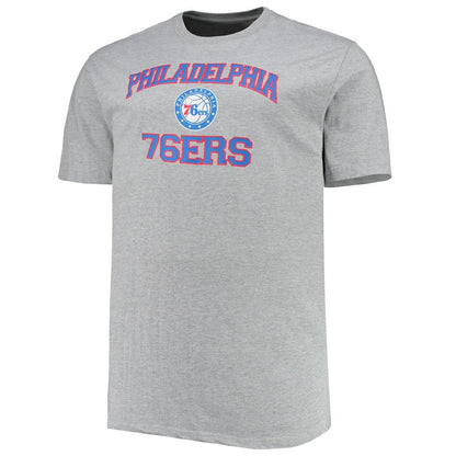 Philadelphia 76ers Big & Tall Heart & Soul T-Shirt - Heathered Gray for sale