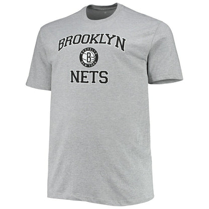 Brooklyn Nets Big & Tall Heart & Soul T-Shirt - Heathered Gray outlet