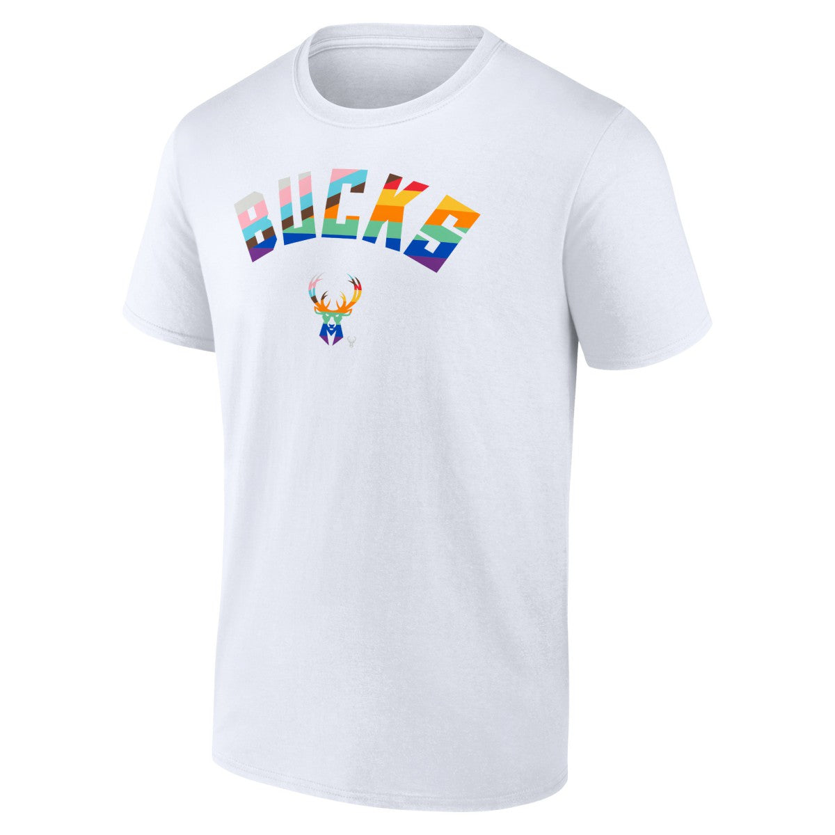 Milwaukee Bucks Pride T-Shirt - White discount