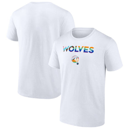 Minnesota Timberwolves Pride T-Shirt - White discount