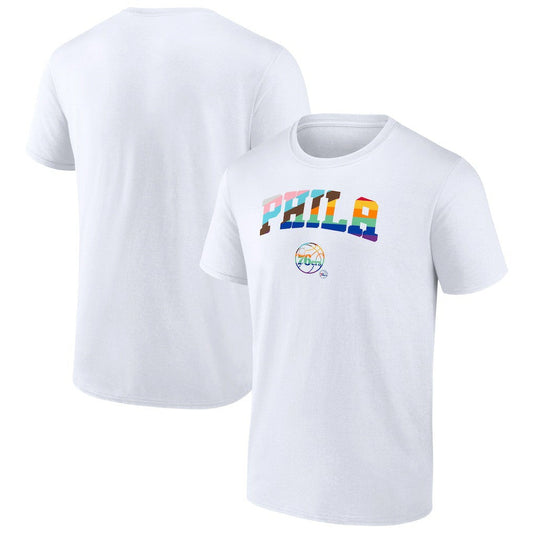 Philadelphia 76ers Pride T-Shirt - White discount