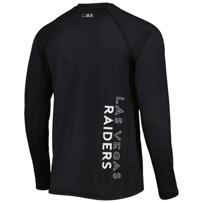 Las Vegas Raiders MSX by Michael Strahan Interval Long Sleeve Raglan T-Shirt - Black cheap