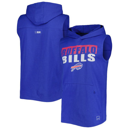 Buffalo Bills MSX by Michael Strahan Relay Sleeveless Pullover Hoodie - Royal cheap
