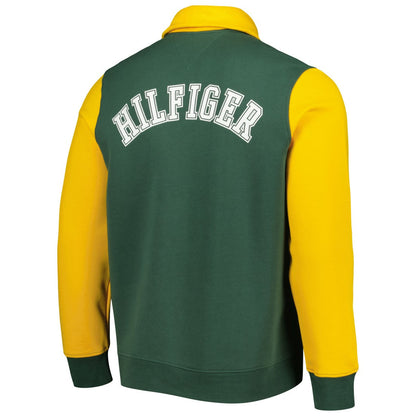 Green Bay Packers Tommy Hilfiger Aiden Quarter-Zip Sweatshirt - Green/Gold discount