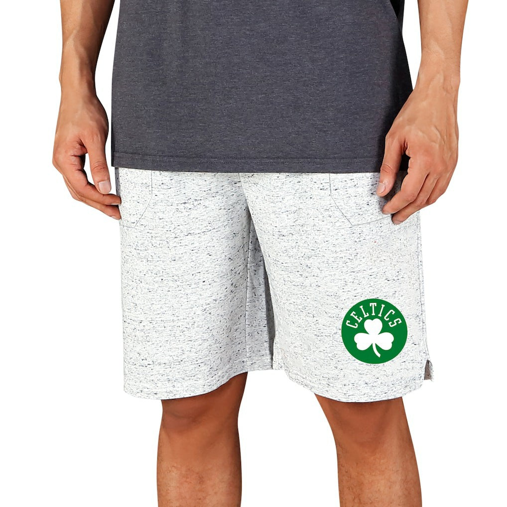 Boston Celtics Concepts Sport Throttle Knit Jam Shorts - White/Charcoal outlet