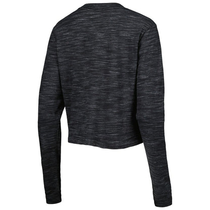 Las Vegas Raiders New Era Women's Crop Long Sleeve T-Shirt - Black for sale
