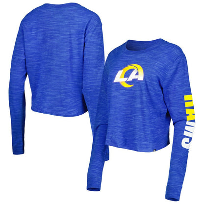 Los Angeles Rams New Era Women's Crop Long Sleeve T-Shirt - Royal outlet