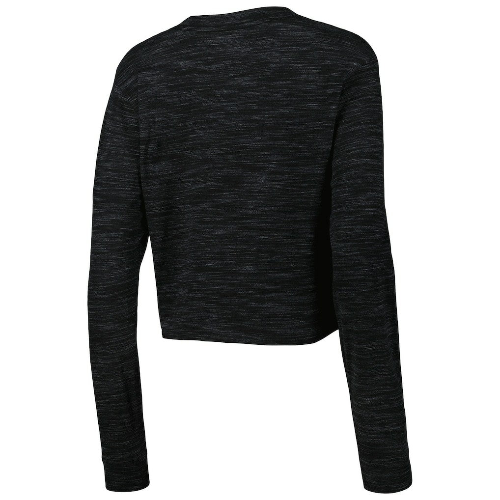 New Orleans Saints New Era Women's Crop Long Sleeve T-Shirt - Black on sale
