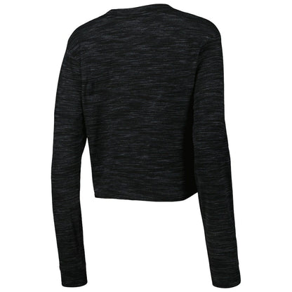New Orleans Saints New Era Women's Crop Long Sleeve T-Shirt - Black on sale