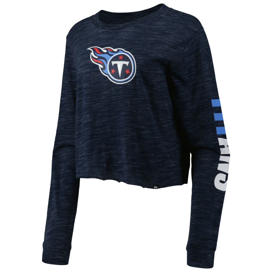 Tennessee Titans New Era Women's Crop Long Sleeve T-Shirt - Navy outlet
