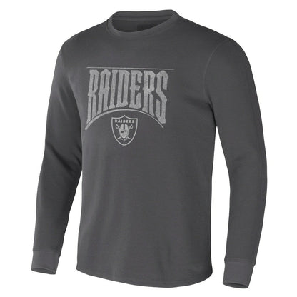 Las Vegas Raiders NFL x Darius Rucker Collection Long Sleeve Thermal T-Shirt - Charcoal online