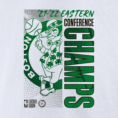 Boston Celtics Women's 2022 Eastern Conference Champions Plus Size Locker Room V-Neck T-Shirt - White | Fanatics for sale