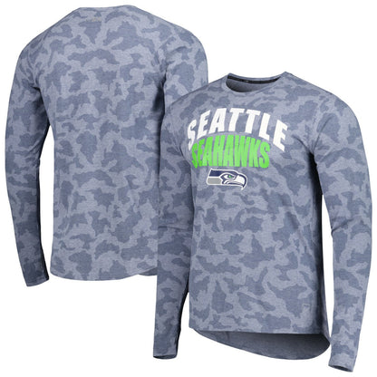 Seattle Seahawks MSX by Michael Strahan Performance Camo Long Sleeve T-Shirt - College Navy sale